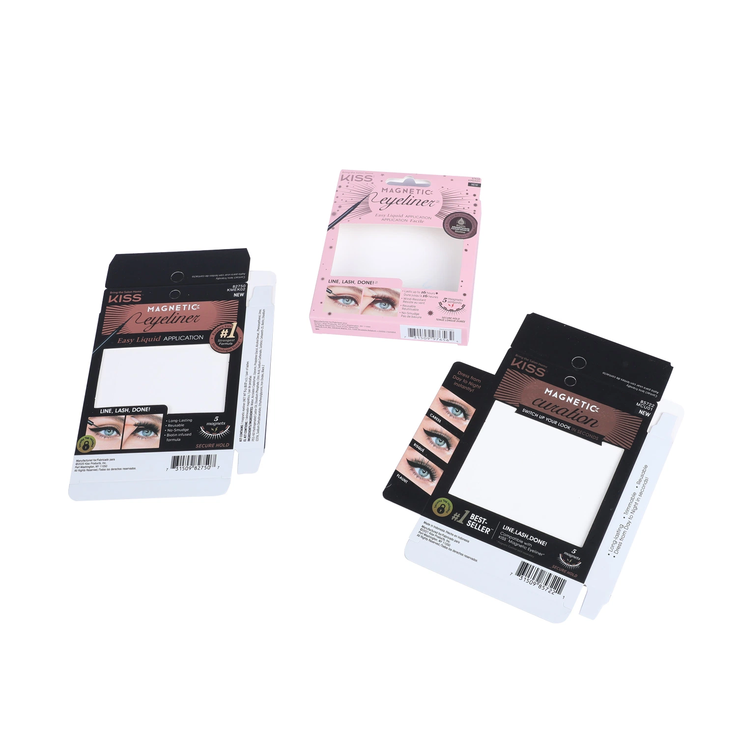 Customized Luxury Cosmetic Beauty Eyelash Makeup Perfume Cardboard Gift Packing Paper Bag Book Sticker UV Printing Carton Packaging Box PVC Pet Wine Box