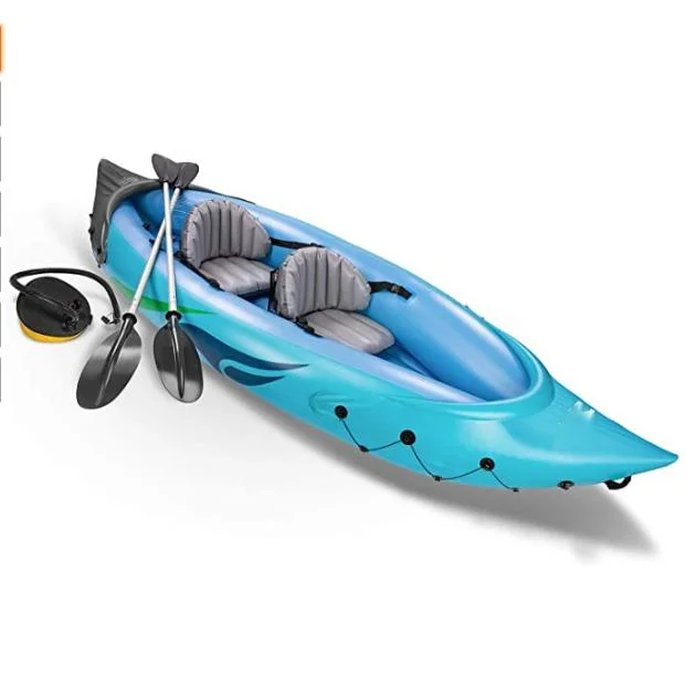 Dicing 2 person Drop Stitch PVC زورق مطاطي Kayak Canoe Rowing قارب للبالغين