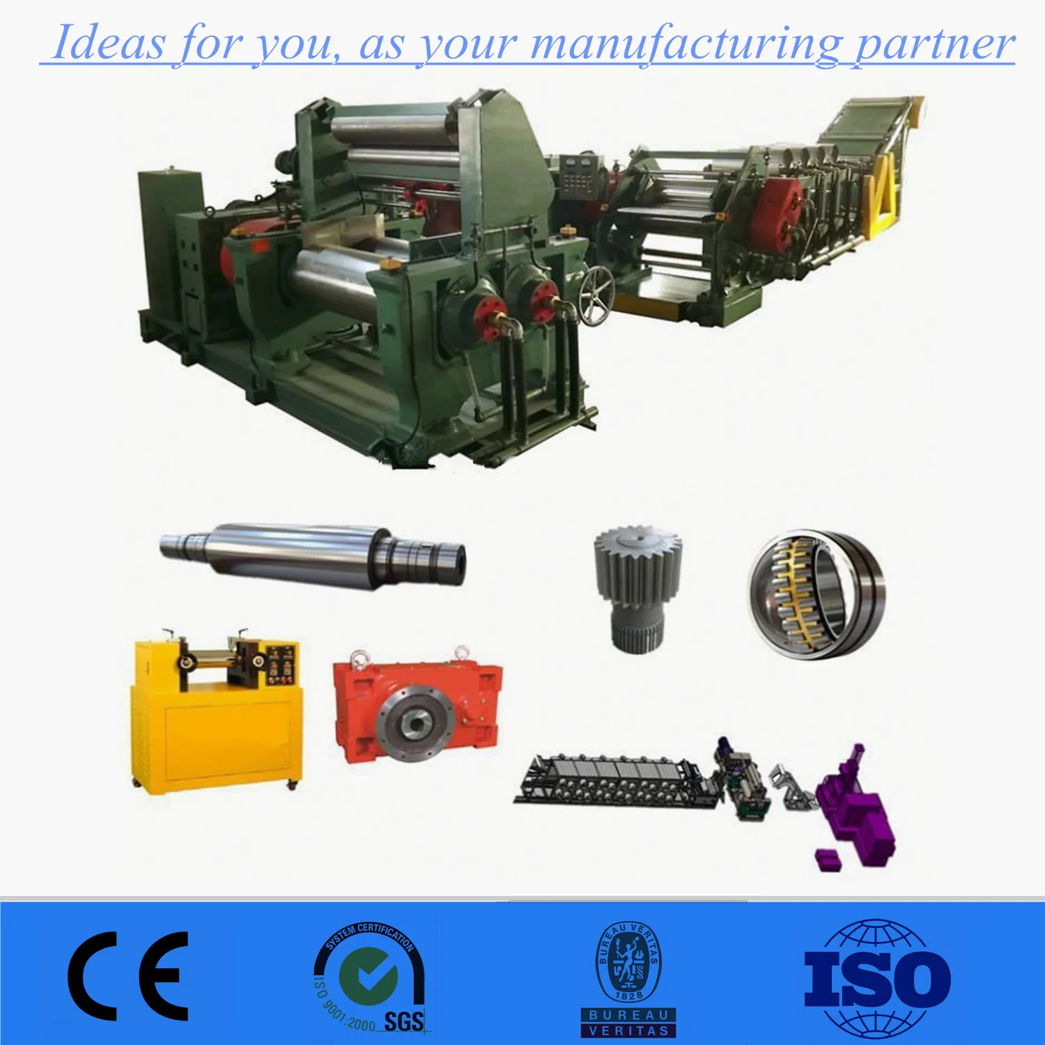 Open Mixer Two Roll Mill Machine