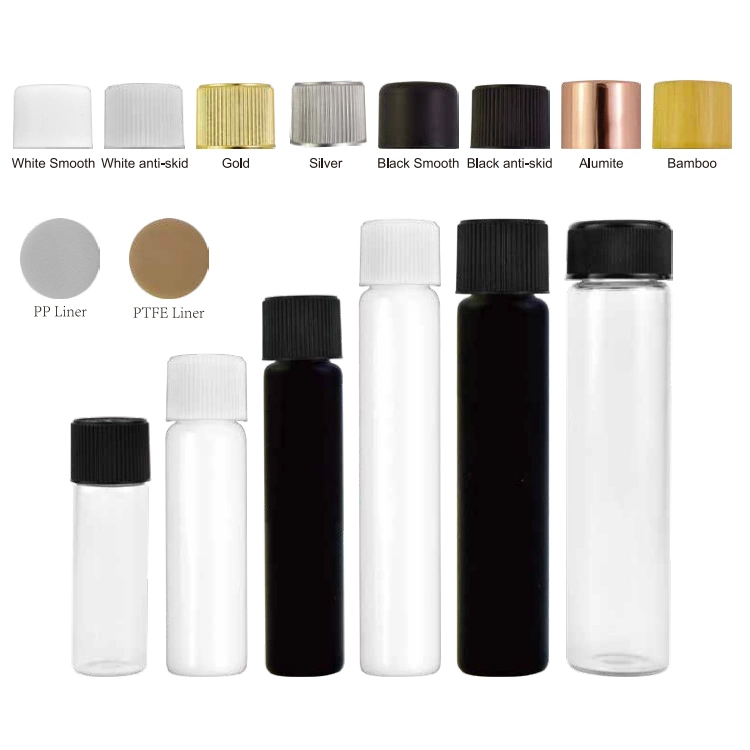 Wholesale Clear Borosilicate 115mm 116mm 120mm Smell Proof Glass Test Tube with Custom Design Screw Cap or Cork Lid