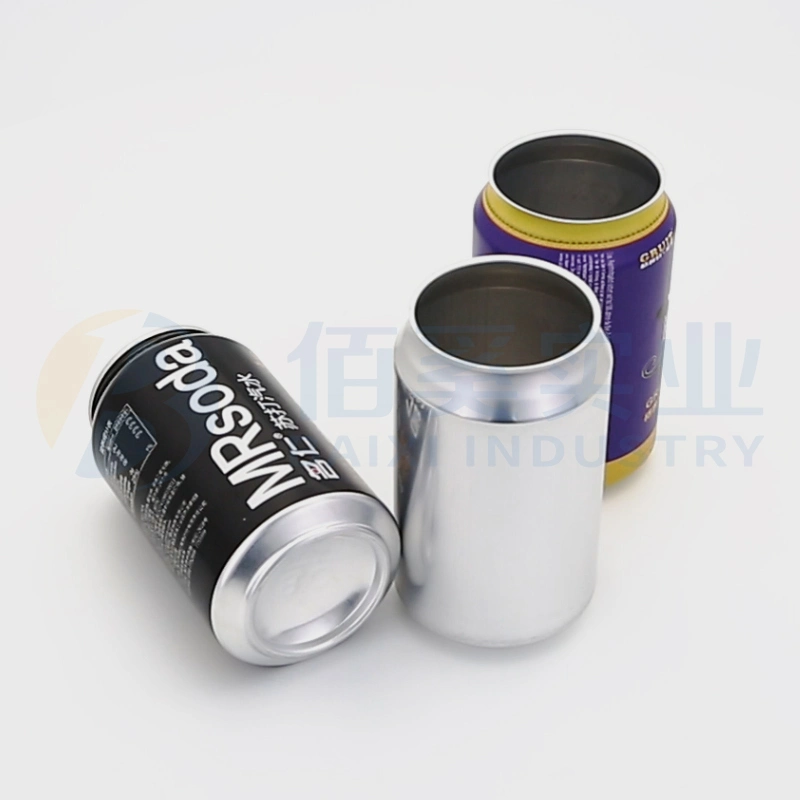 330ml Standard Cans Blank Aluminum Beverage Cans with 202 Pop Caps Lids