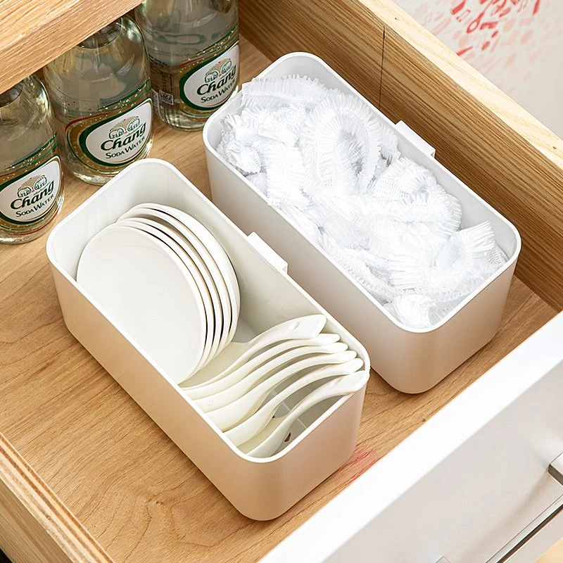 Plastic Wrap Storage Box Kitchen Storage Container Transparent Hanging Storage Container Waterproof Storage Box