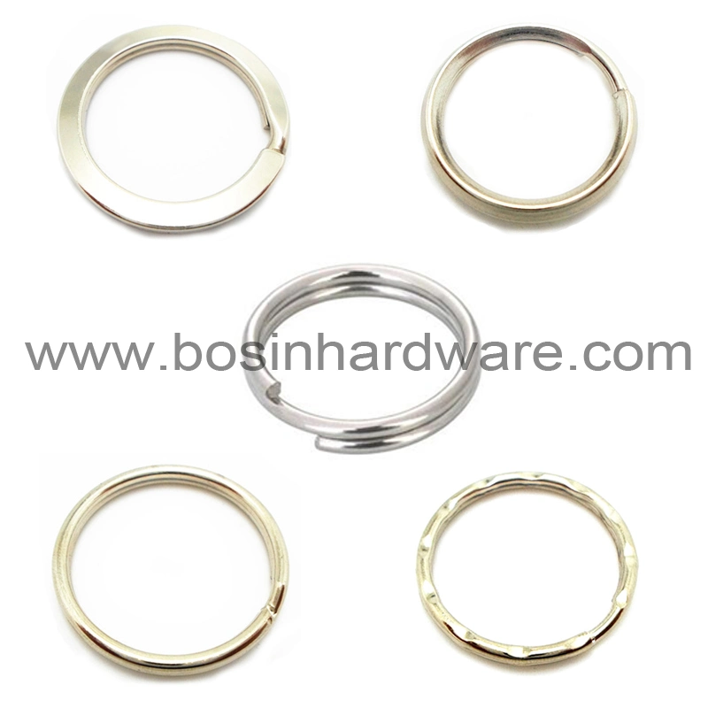 Nickel Plated Metal 25mm Triangle Edge Split Rings