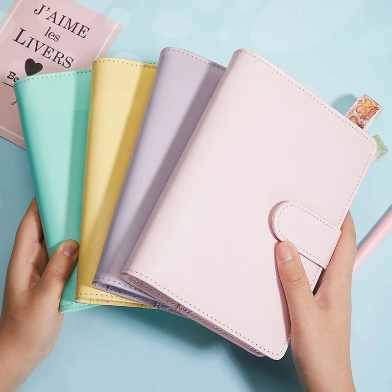 دفتر يومية PU Leather Journal Planner Cover 6 Ring Binder Notebook الغطاء