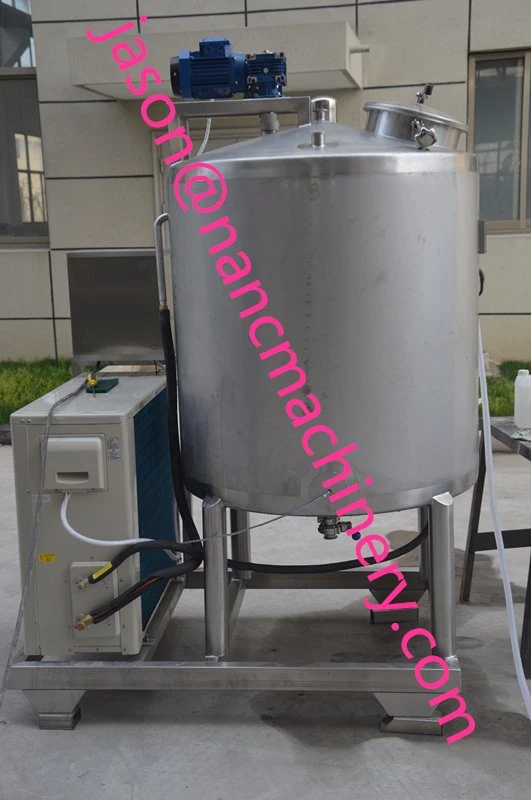 500L Stainless Steel Raw Milk Tank with Cooler System