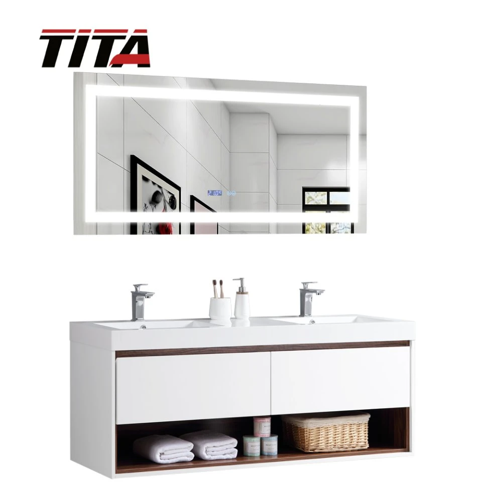 High Gloss White MDF Bathroom Furniture T9332