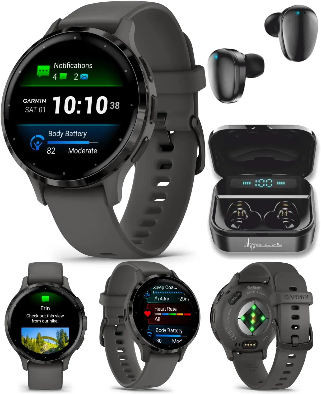 Garmin Venu 3s GPS Smartwatch Amoled Display 41mm Watch