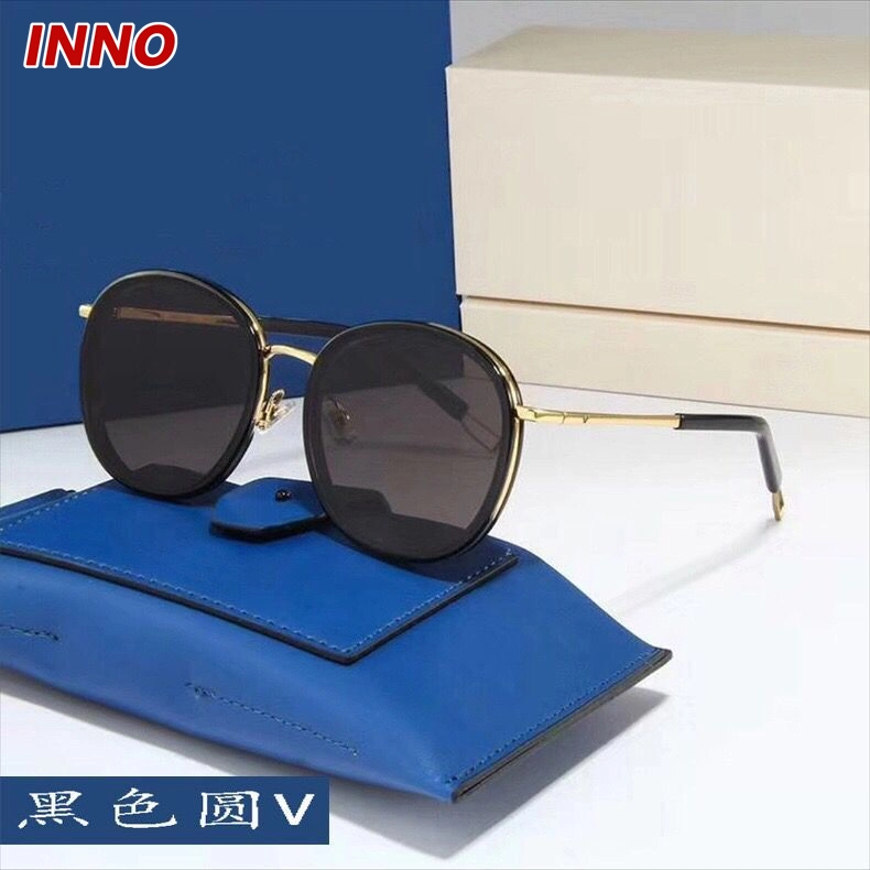 Inno-R016 GM Original Factory Soft PU Leather Protective Case with Paper Box Paper Bag Kits for Sunglasses, Custom Logo Eco-Friendly