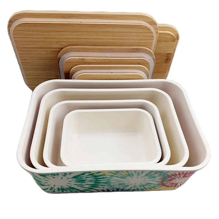 New Material Recycled Pet Lunch Box Food Container Food Storage Box Eco Friendly Microwave Square Food Box