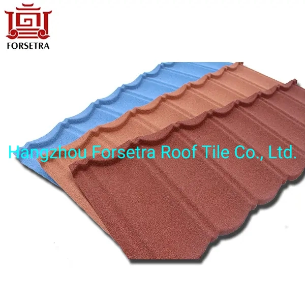 Sound Proof Stone Coated Metal Roofing Tiles Nigeria Anti Fade Cheap Stone Coated Metal Roofing Tiles for Sale Building Materials Supply