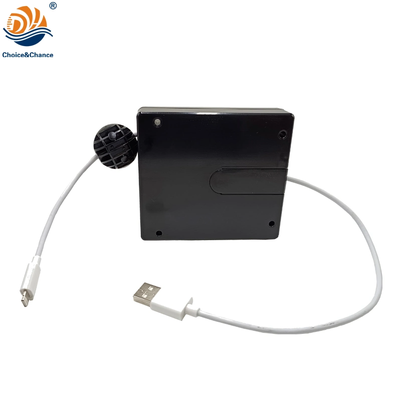 USB Data Headphone Plug Extension Cord Auto Rewinding Cable Reel Charger