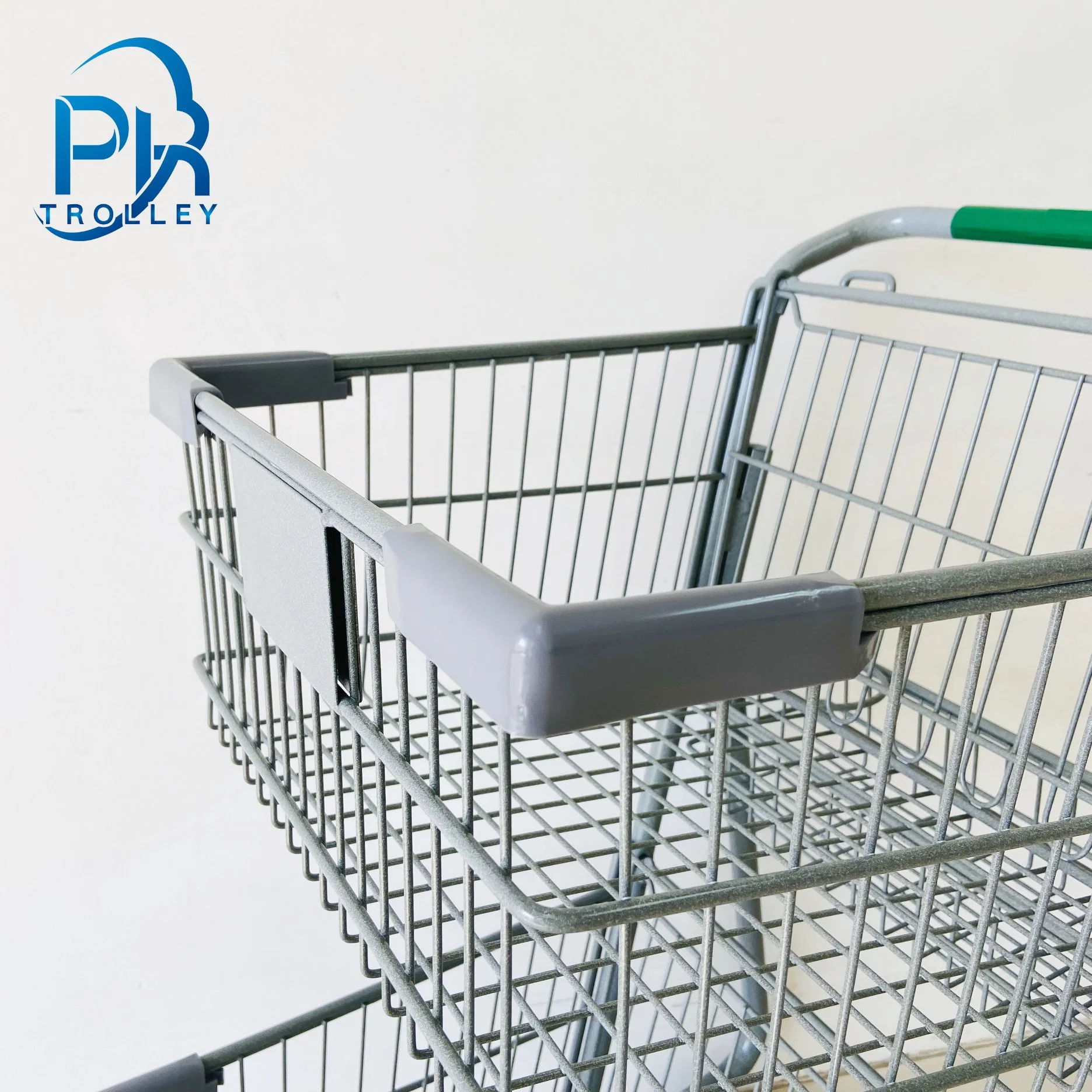 Two-Tier Metal Shopping Cart with Three Baskets for Convenience Stores