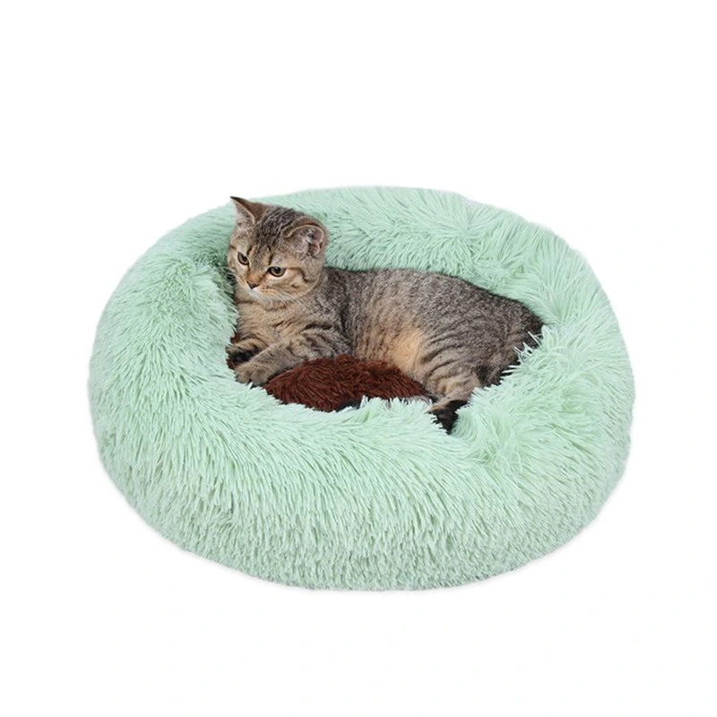 Großhandel Soft Luxury Haustiere Zubehör Bett Cat Cave House Shape Haustier Katze Bett Plüsch Haustier Haus zum Verkauf