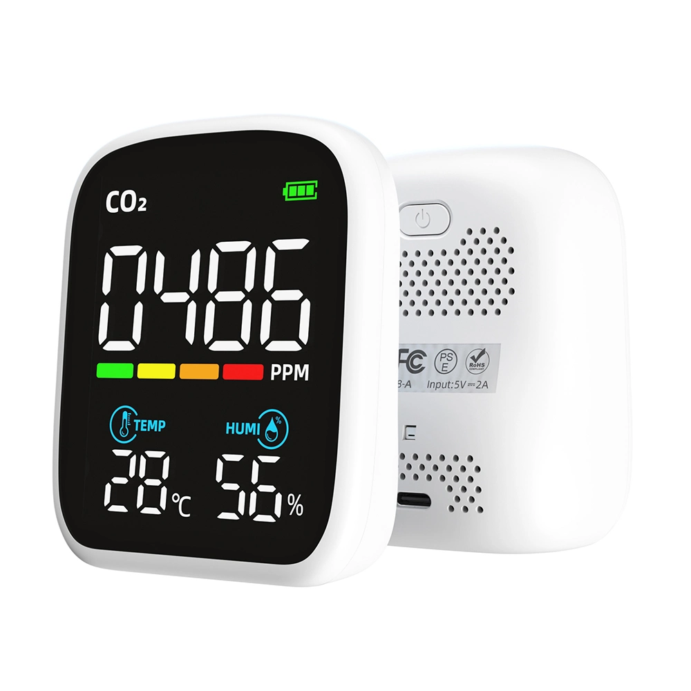 La calidad del aire OEM Medidor de CO2 detector NDIR el dióxido de carbono y confortable con la temperatura y humedad