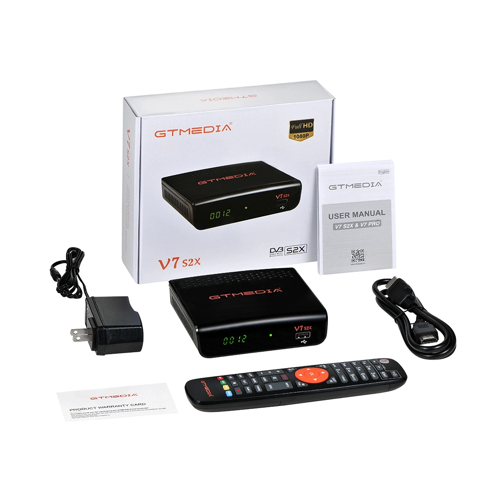 Los medios de comunicación Gt original V7 S2X de la DVB-S2s2X VCM Multi-Stream Acm T2mi actualización de la Freesat HD Gtmedia V7S V7s receptor satélite HD