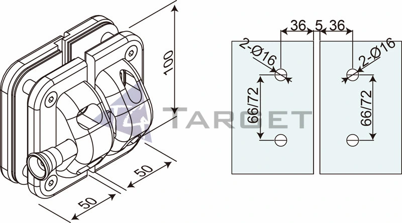 Stainless Steel Door Lock for Glass Pool Fencing (SP-M103C)