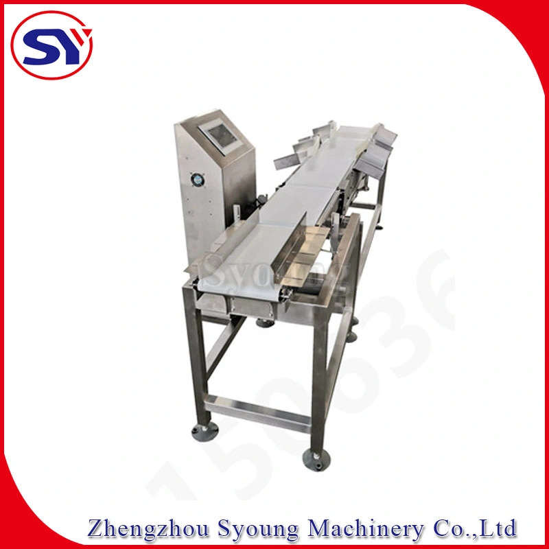 High Accuracy Fish Chicken Duck Breast Sorting Machine Conveyor Checkweigher