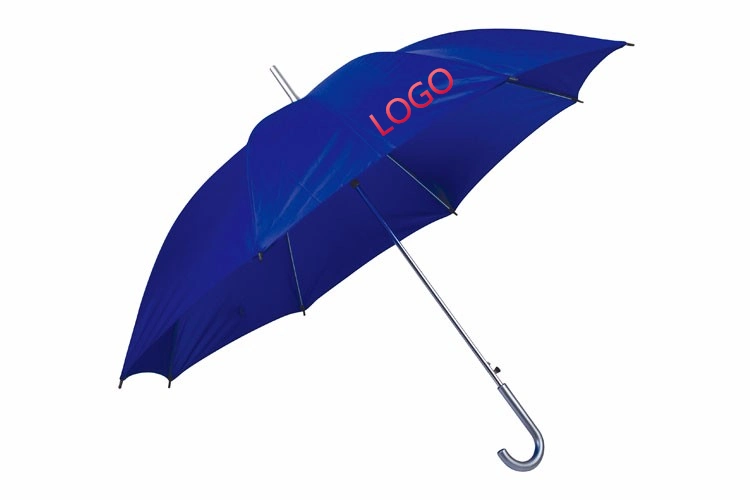 Blue Nylon Telescopic Promotional Ads Outdoor Umbrella