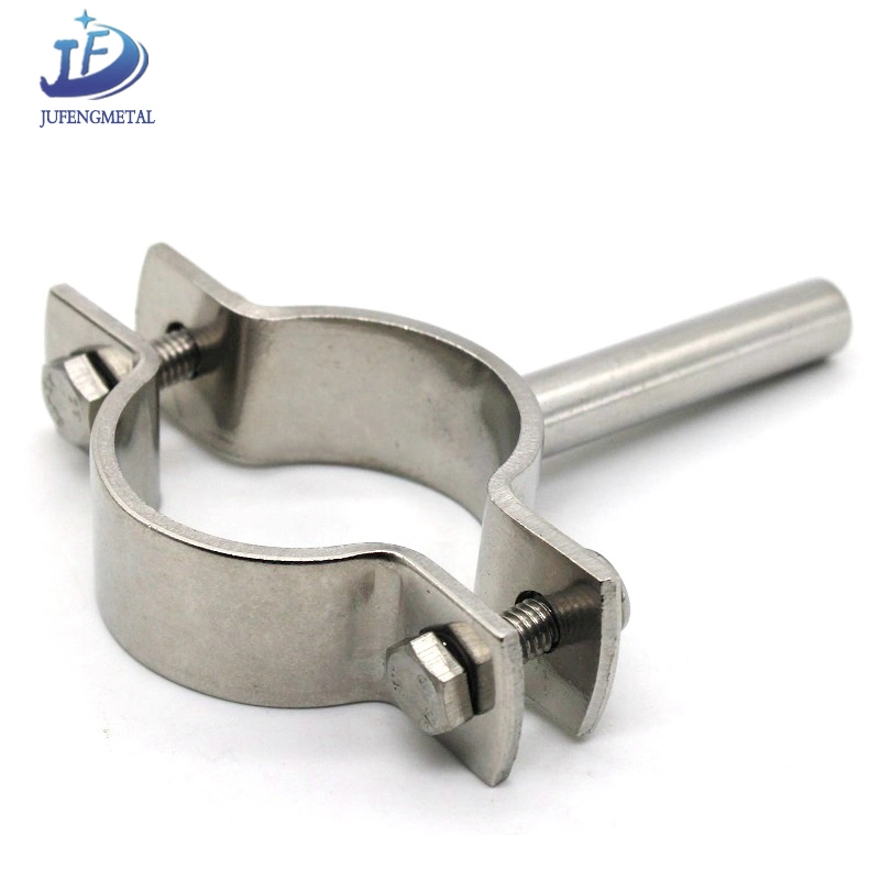 Sanitary Stainless Steel SS304 Hex Pipe Holder Hexagon Hex Pipe Hanger Tube Support with PVC Sleeve