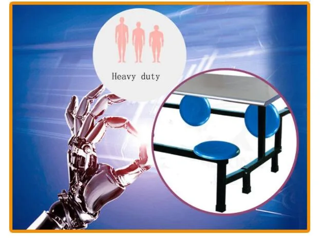 6 Lugares Mobiliário das cantinas escolares cadeira e mesa de refeições do aluno