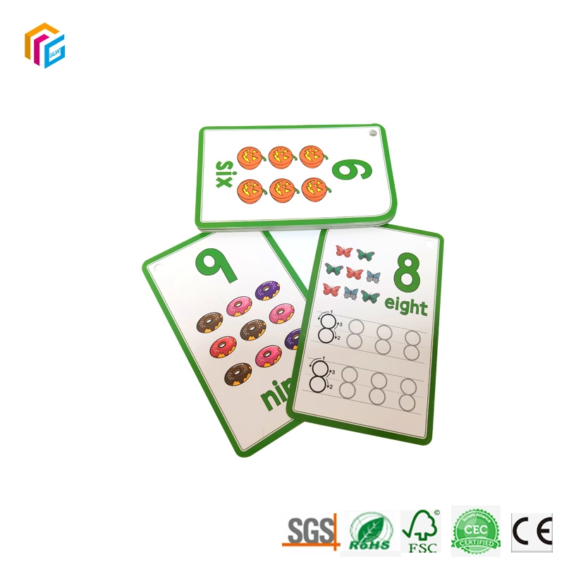 Custom Printing Educational Kids Children Flashcard Sight Words Flash Kids Educational Memory Cards