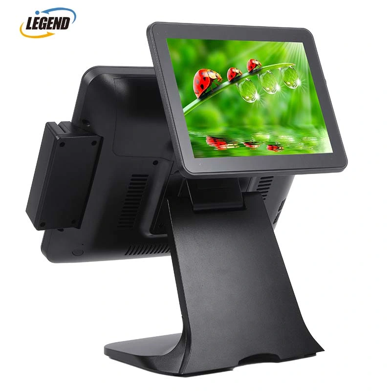 Double écran 15"" tout en un +9,7 POS Matériel terminal POS POS Machine écran tactile Caisse enregistreuse