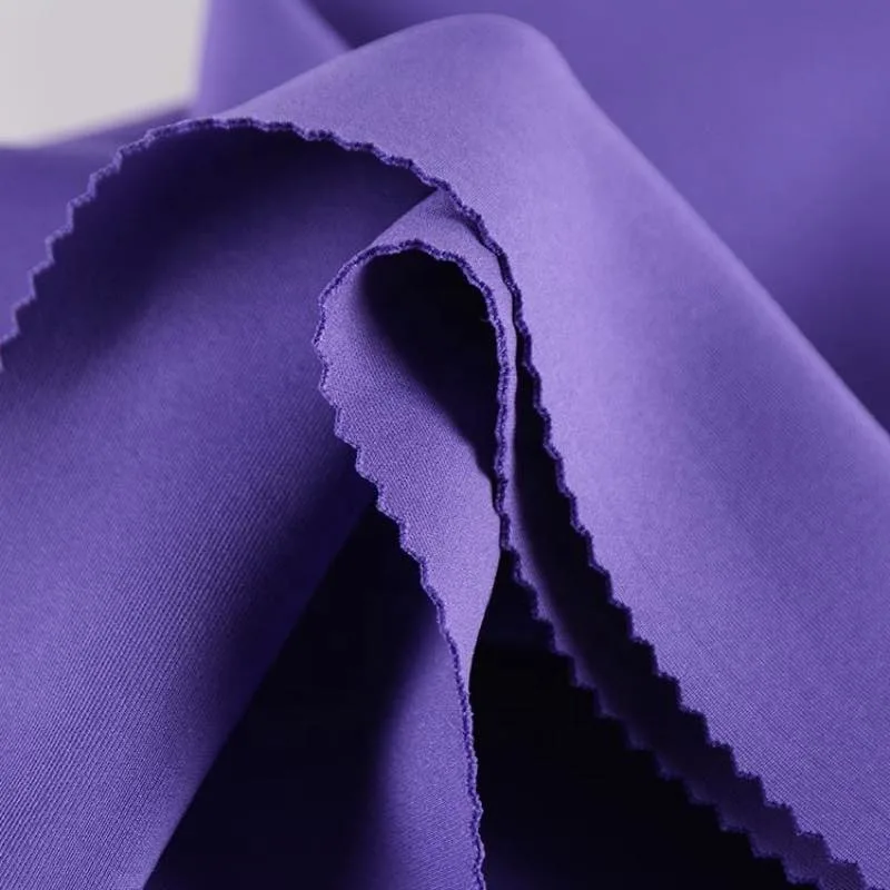 Plain hilado teñido de materias primas textiles tejido stretch Poli Crepe tela buceo precio en el tejido de tejer de polipropileno de 95%5%Spandex