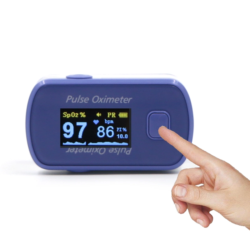 Fingertip Pulse Oximeter, Blood Oxygen Saturation Monitor with Battery