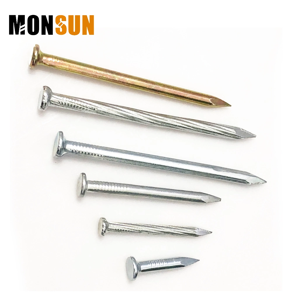 Carbon Steel Round Head Straight Fluted Hard Wood Wire Masonry Nail Concrete Nails