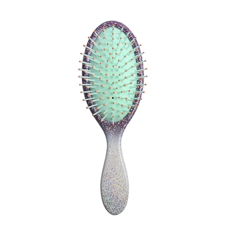 Free Samples Metal Shining Looking Hair Straightener Brush Comb