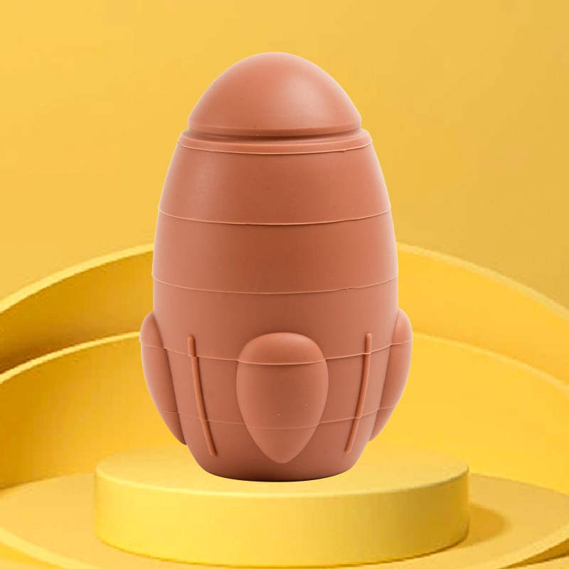 Divertido juego bloques de construcción de cohetes de silicona sin BPA de juguetes para bebés