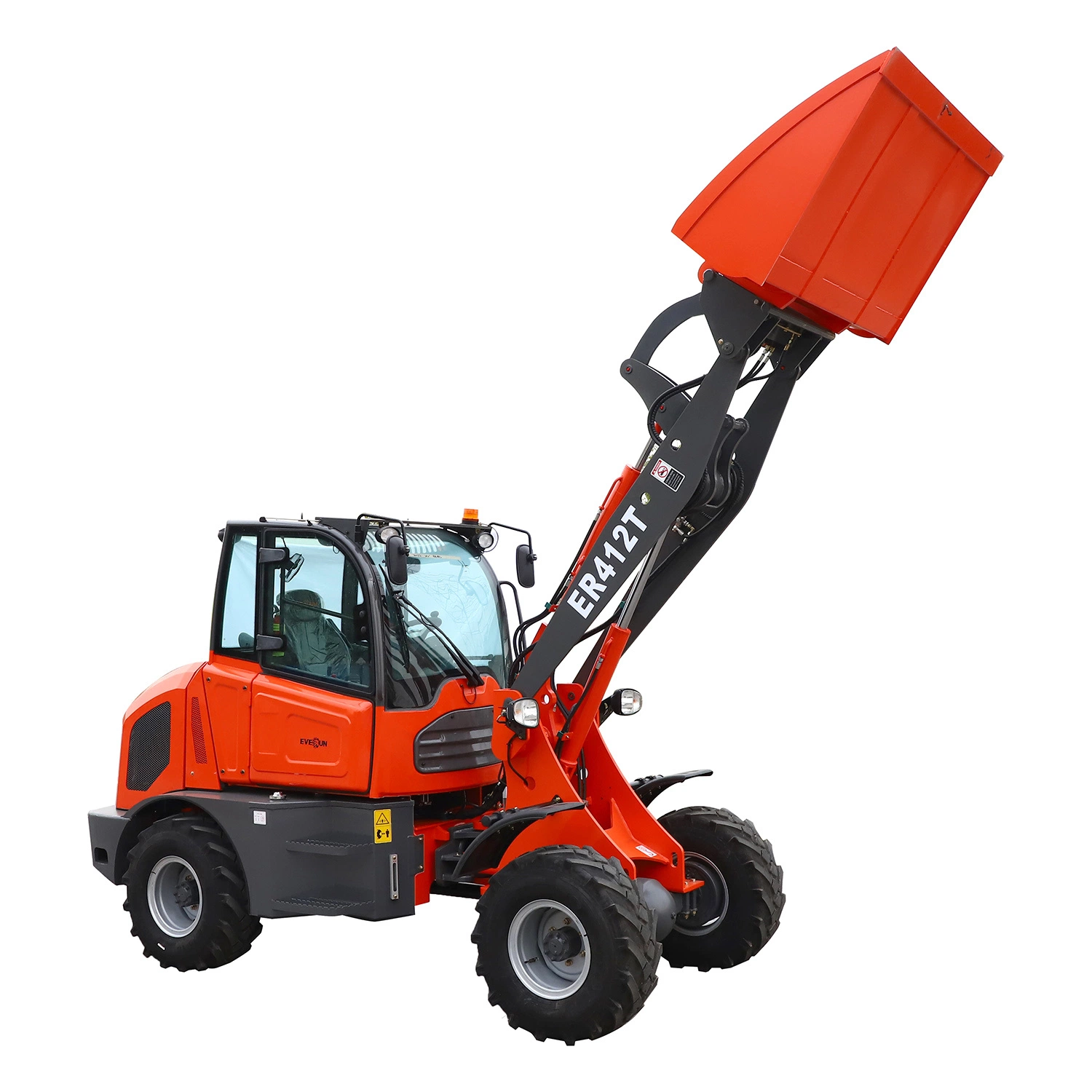 Everun Er412t 4WD CE Approved China Articulated Small Wheel Loader with Snow Blade