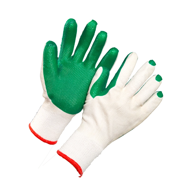 Rubber Coated Cotton Safety Work Glove