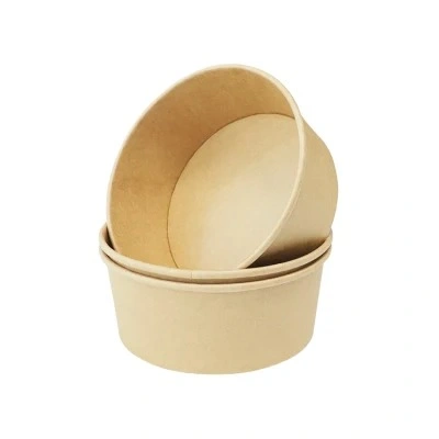 Kraft Salad Bowl papel Salad Bowl papel cuenco cuencos Embalaje de alimentos Contenedores