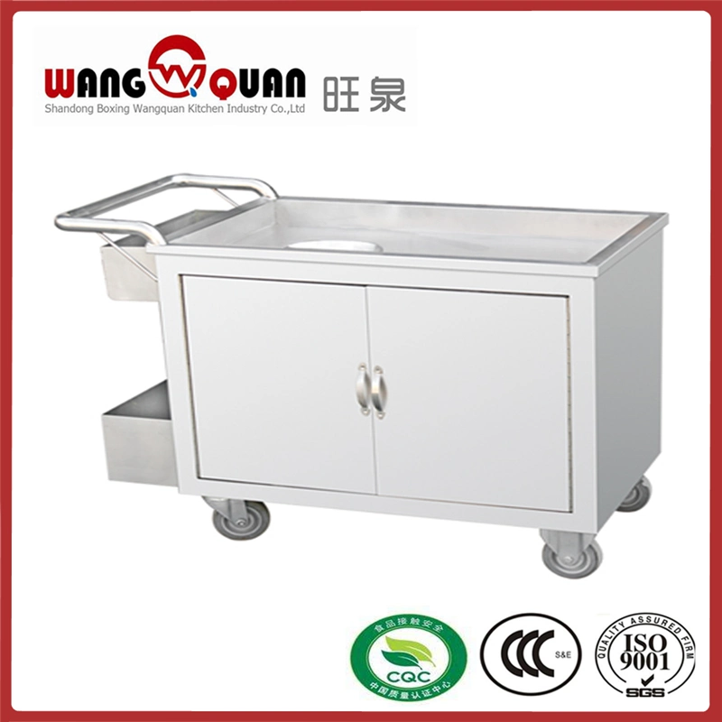 Stainless Steel Flat Trolley Mobile Cart Foldable Trolley