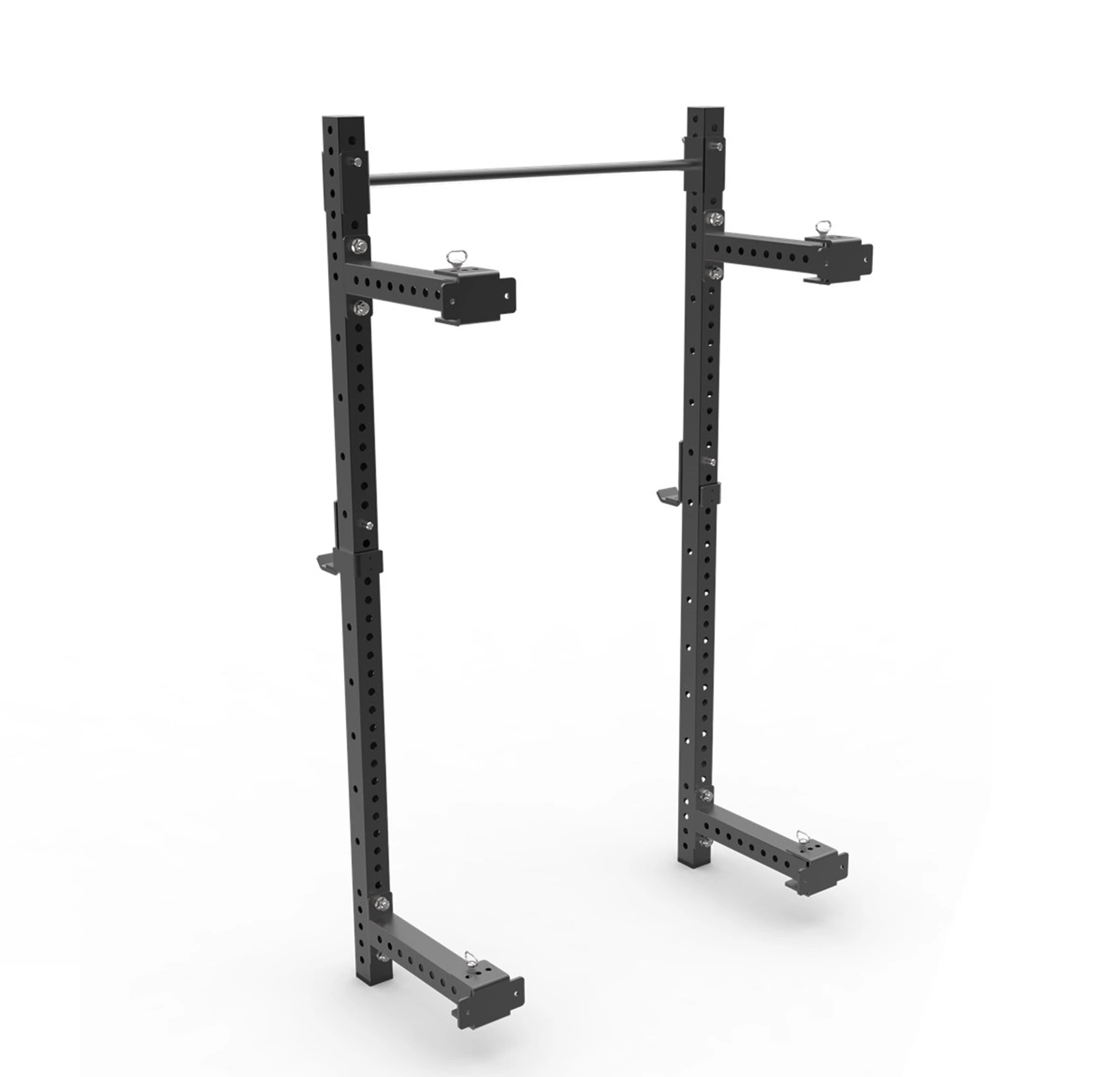 Professional Gym Fitness Equipment Power Training Wall Mounted Power Rack Includes Safety Spotter Arms