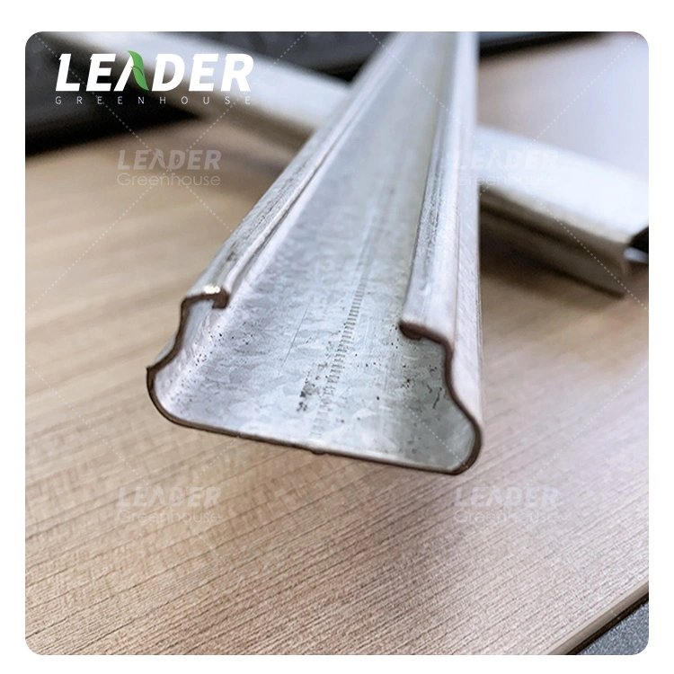 High quality/High cost performance  Greenhouse Accessories Card Slot 0.7mm Hot Galvanized Steel Lock Channel Film 3 Years U-Channel Locking Profile