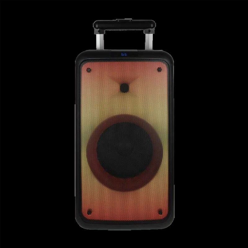 8inch Portable Trolley Bluetooth Speaker Mega Bass New Trend Fire Lighting Active HiFi Stage Audio