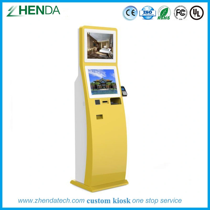 Doble pantalla táctil interactiva Smart Kiosk para Banco/ Oficina/ Gobierno