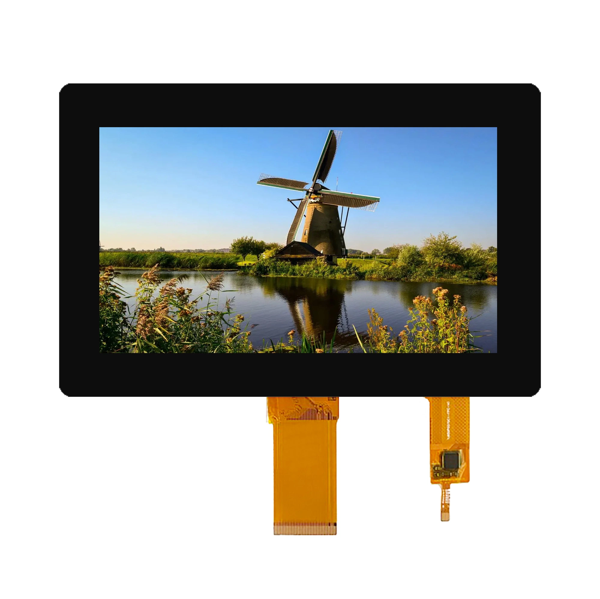 Ecrã LCD TFT IPS de 7" 1024 * 600 Interface LVDS toque opcional Aplicação de painel para dispositivo portátil