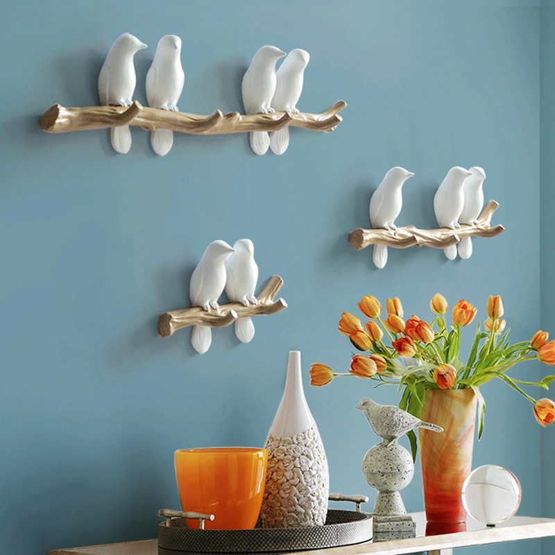 Living Room Hanger Resin Bird Hanger Key Kitchen Coat Clothes Towel Hooks