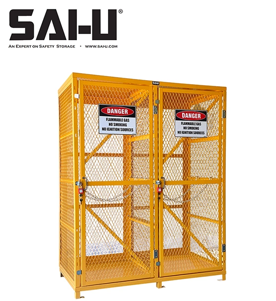 Sai-U Mesh Gas Cylinder Cabinets Gas Bottle Storage Cage Gc2018