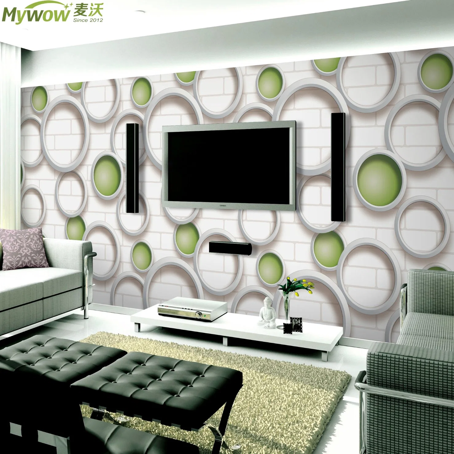 Home Decoration Wallpaper Suede Foam 3D Brick Wall Paper