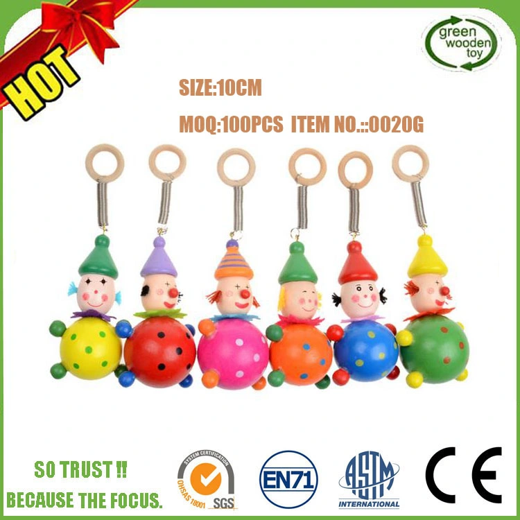 Mini Wooden Toy Spring Head Dolls Set