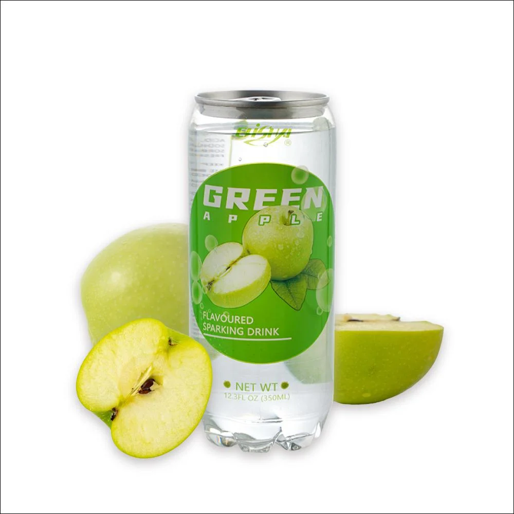 350ml Canned Elisha Sparkling Apple Flavor Kosher Bulk Feature Shelf Normal Water Carbonated Drinks
