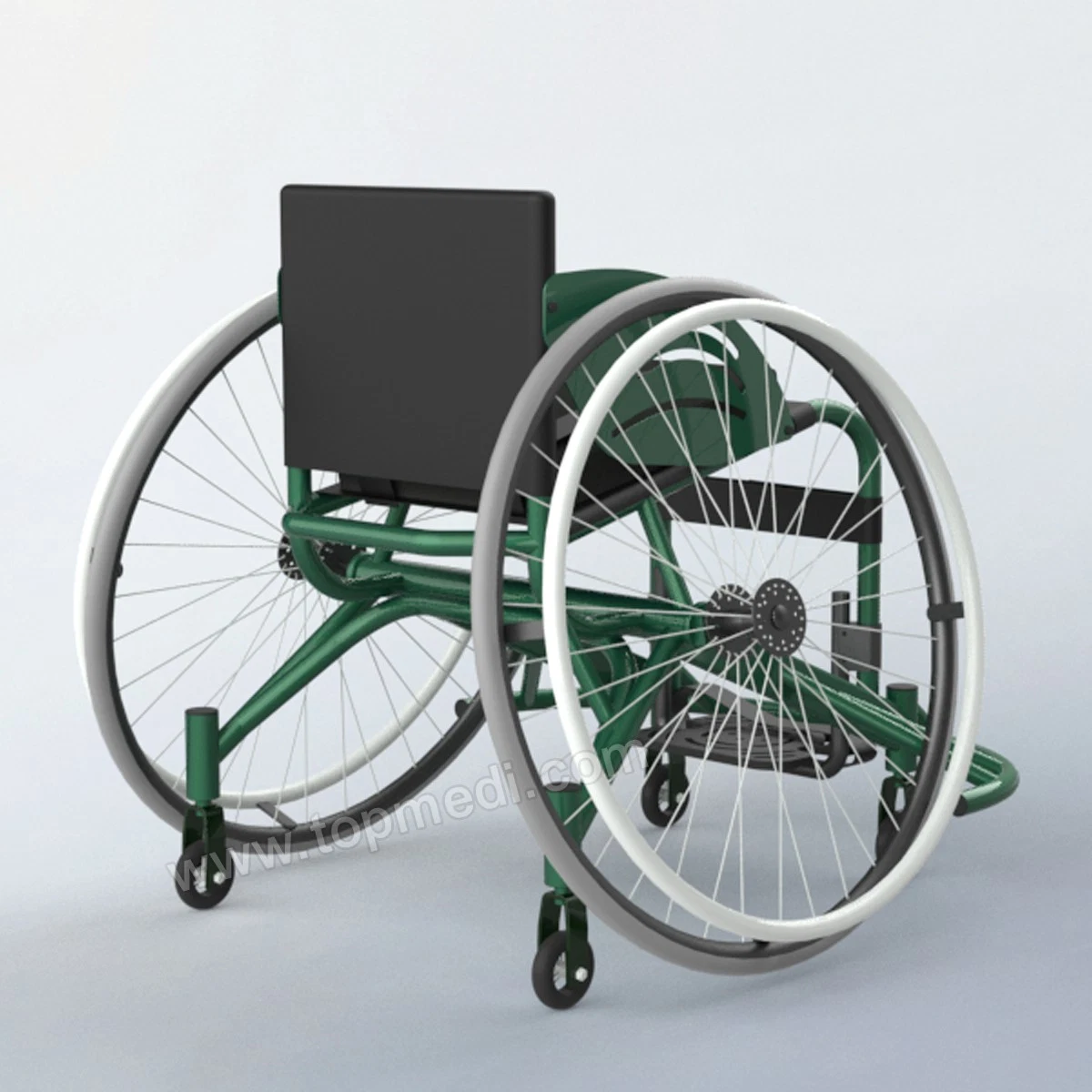 6061 Strong Aluminum Frame Topmedi Guangzhou, China Disabled Wheelchair with Good Price