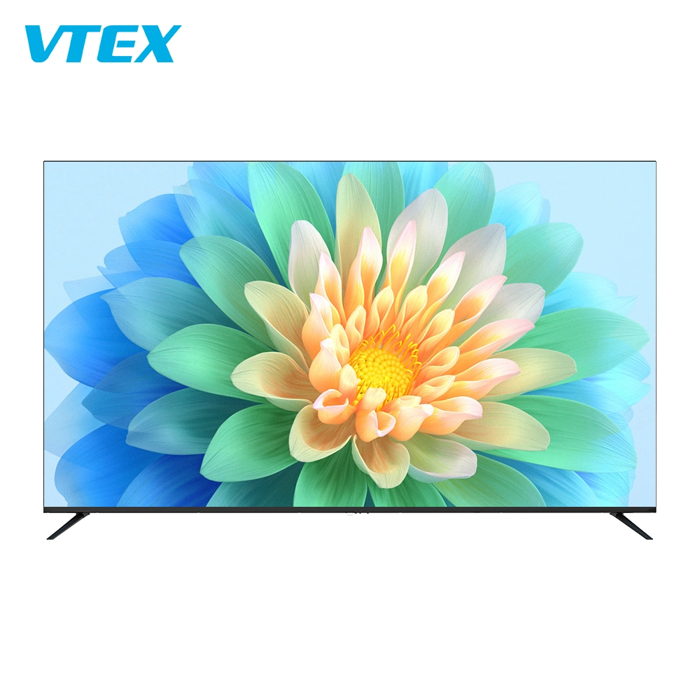 Nuevo diseño de TV inteligente 4K sin marco de 55, 65 y 75 pulgadas. Televisión de pantalla ancha LED LCD UHD Smart TV.