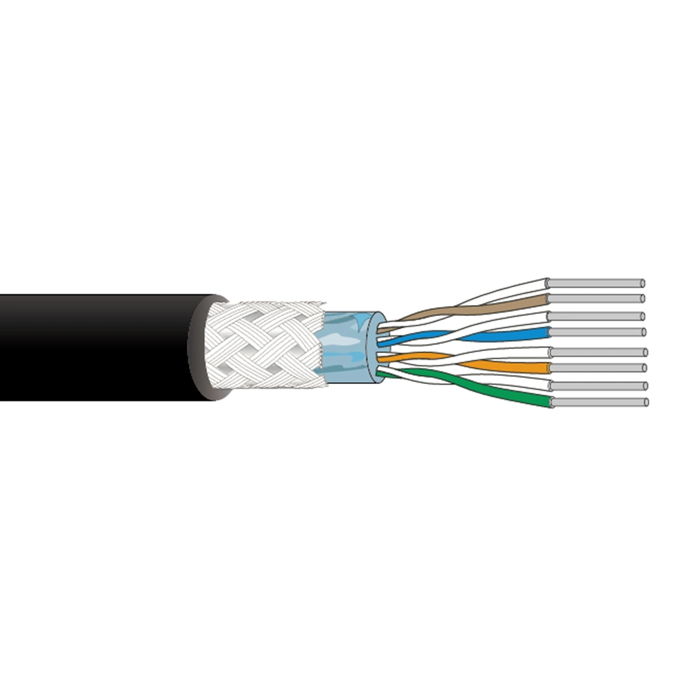 5X2X22AWG Tinner Cooper Braid Shielded RS232 Access Control Cable Multipair Industrial Control Cable Belden Equivalent Cable