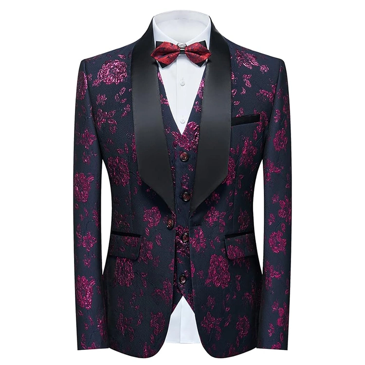 Traje de jacquard OEM hombres′ S Vestido de boda Moda Traje Hombre ropa