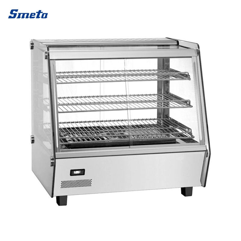 Smeta Commercial Counter Top Glass Pizza Showcase Hot Food Display Warmer